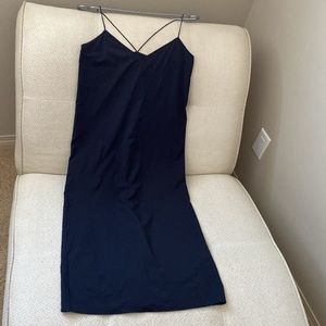 Oak + Fort DARK NAVY slip dress